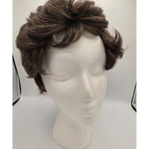Vintage DYNEL 100% Modacrylic Wig Short Brown Curly Style Hair Piece